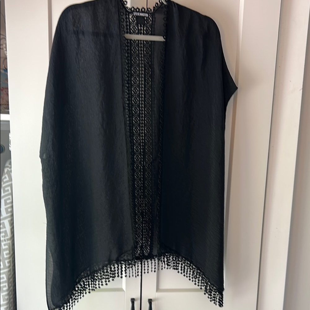 Steve Madden Black short kimono or dress topper